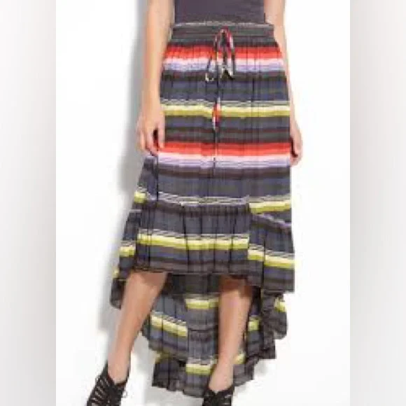 Free People Colorful Striped Maxi Skirt - Picture 3 of 10